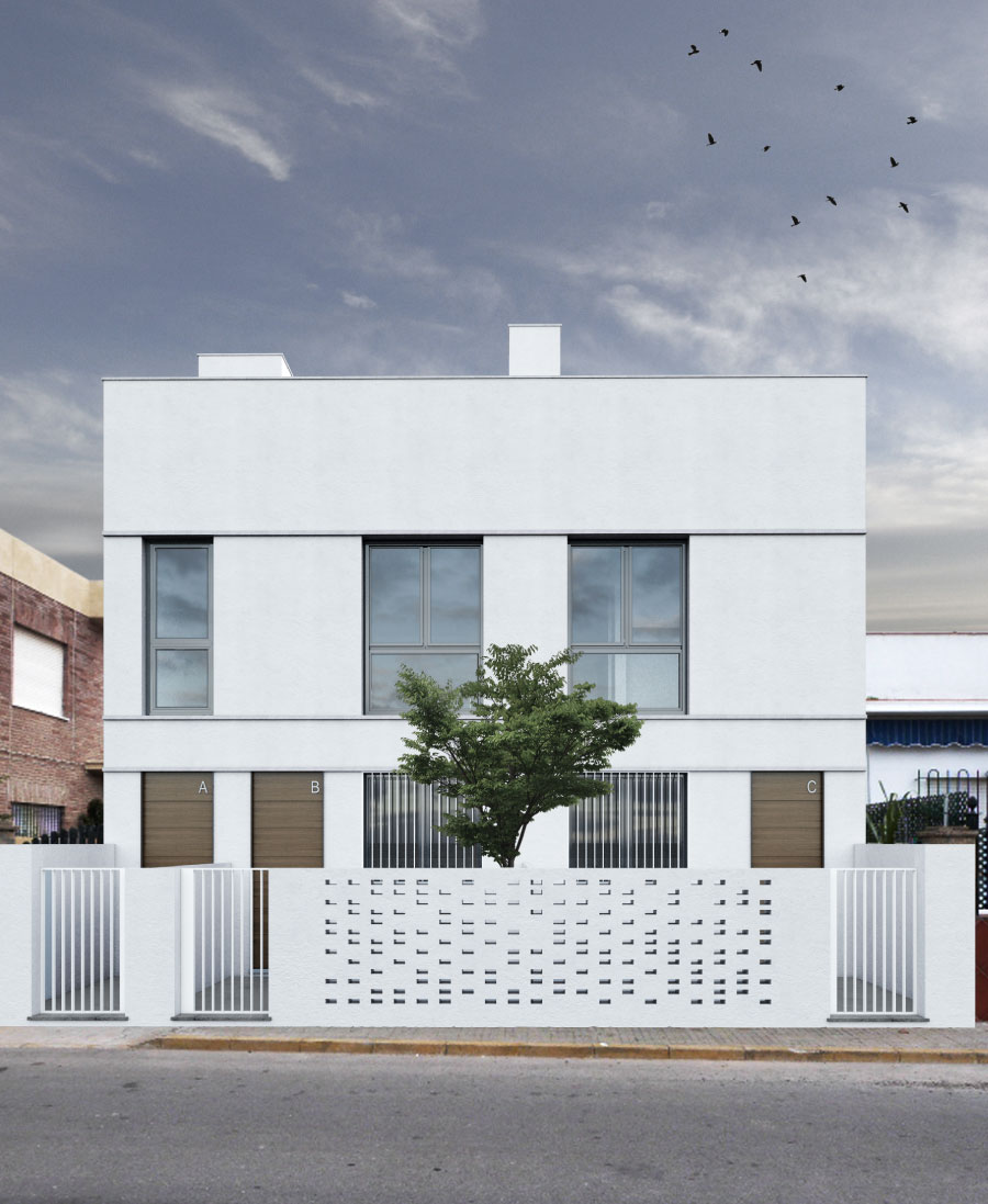 Edificio de 3 viviendas unifamiliares en la calle Mero, Chipiona (2018)