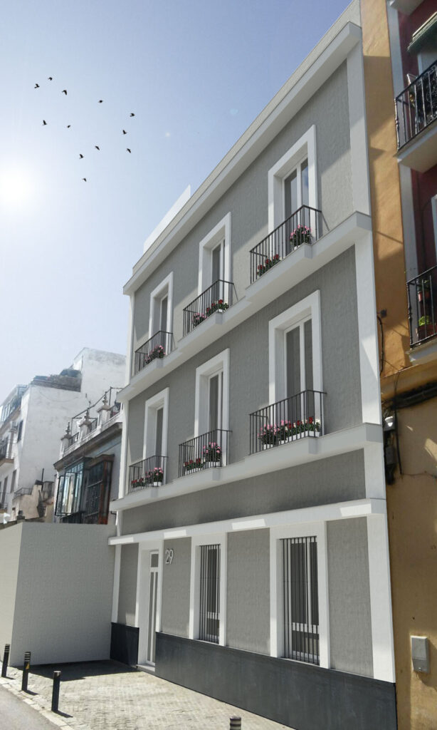 Edificio plurifamiliar de 3 viviendas en la Calle Juan Rabadán, Sevilla (2018)