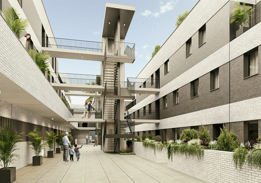 Edificio plurifamiliar de 54 viviendas en Alcalá de Guadaira, Calle Alcalá del Río, 2, Sevilla (2021)